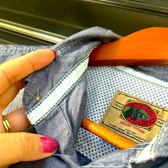 Boston Traders men’s blue button up - Picture 6 of 7